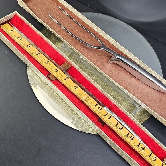 Vintage GERBER LEGENDARY BLADES CARVING SET Snickersnee Knife & Ron Fork USA - Picture 10 of 14